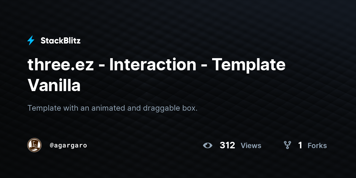three.ez - Interaction - Template Vanilla - StackBlitz