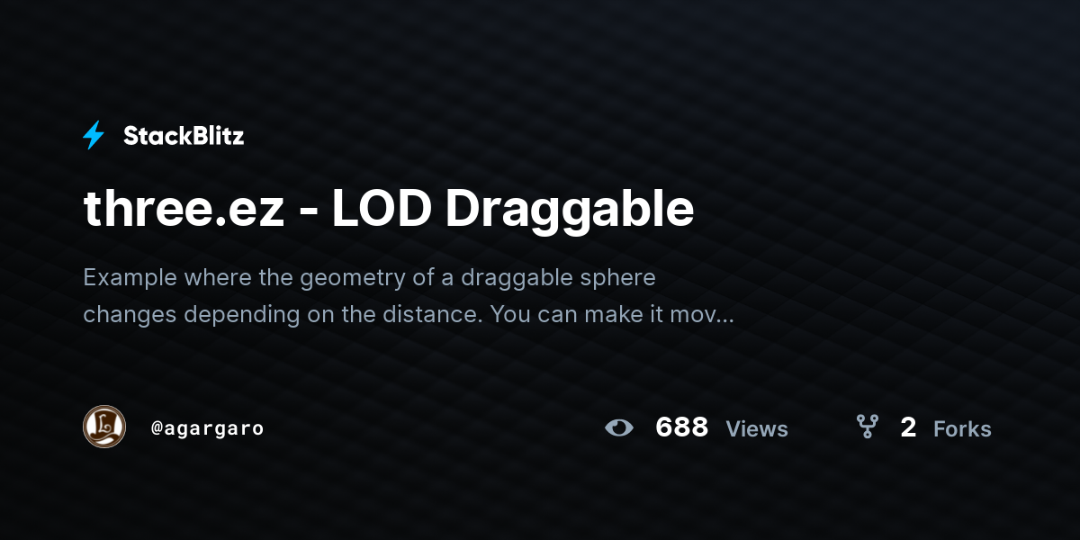 three.ez - LOD Draggable - StackBlitz