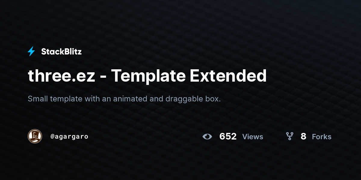 three.ez - Template Extended - StackBlitz