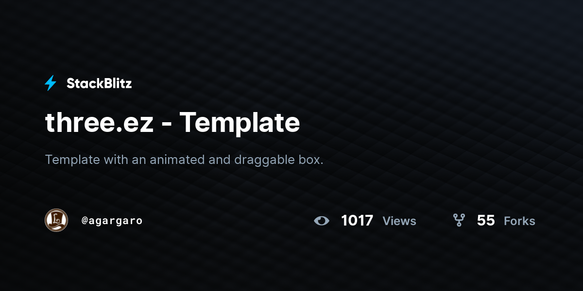 three.ez - Template - StackBlitz