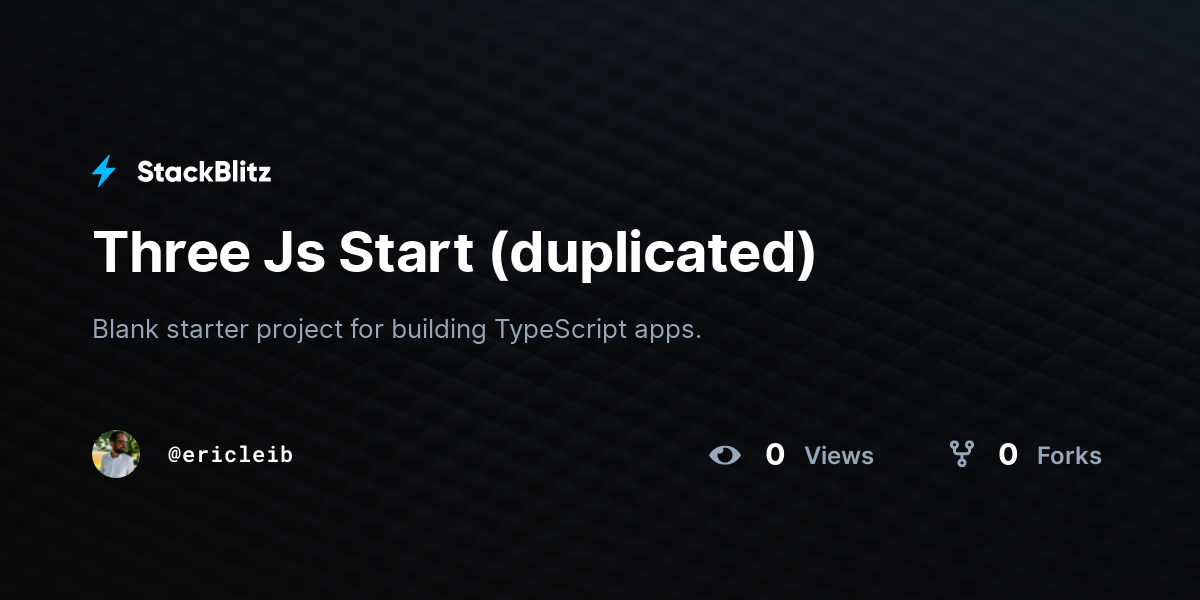 Three Js Start (duplicated) - StackBlitz