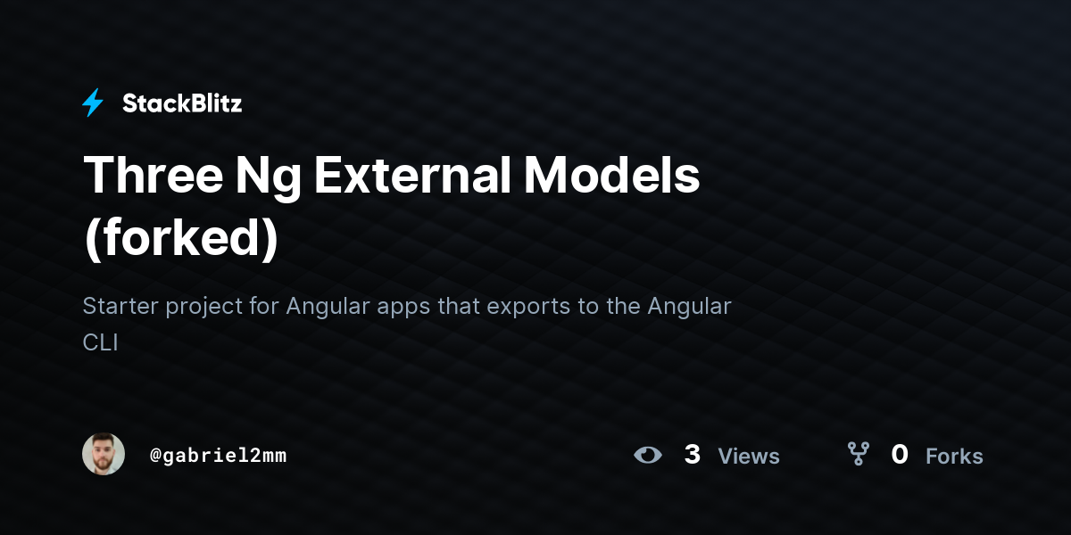Three Ng External Models (forked) - StackBlitz