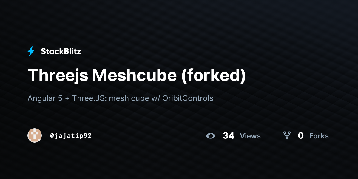 Threejs Meshcube (forked) - StackBlitz
