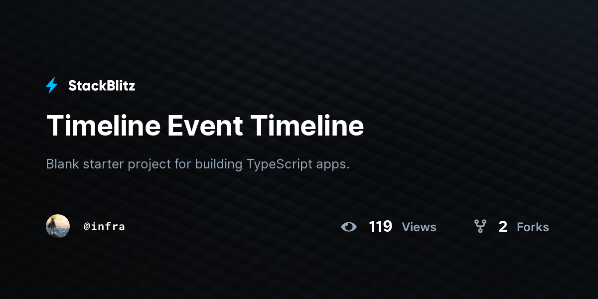Timeline Event Timeline - StackBlitz