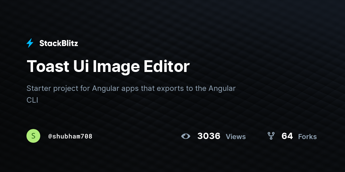 Toast Ui Image Editor - StackBlitz