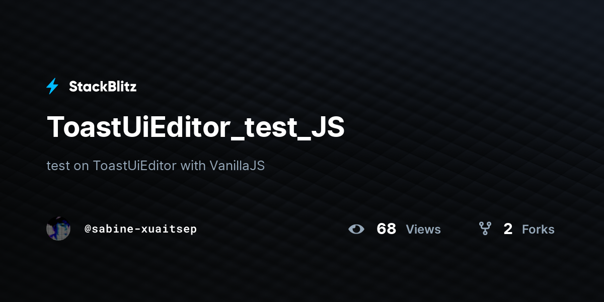 ToastUiEditor_test_JS - StackBlitz