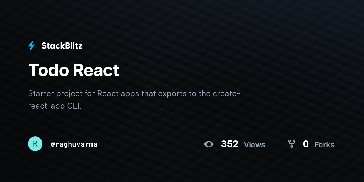Todo React - StackBlitz