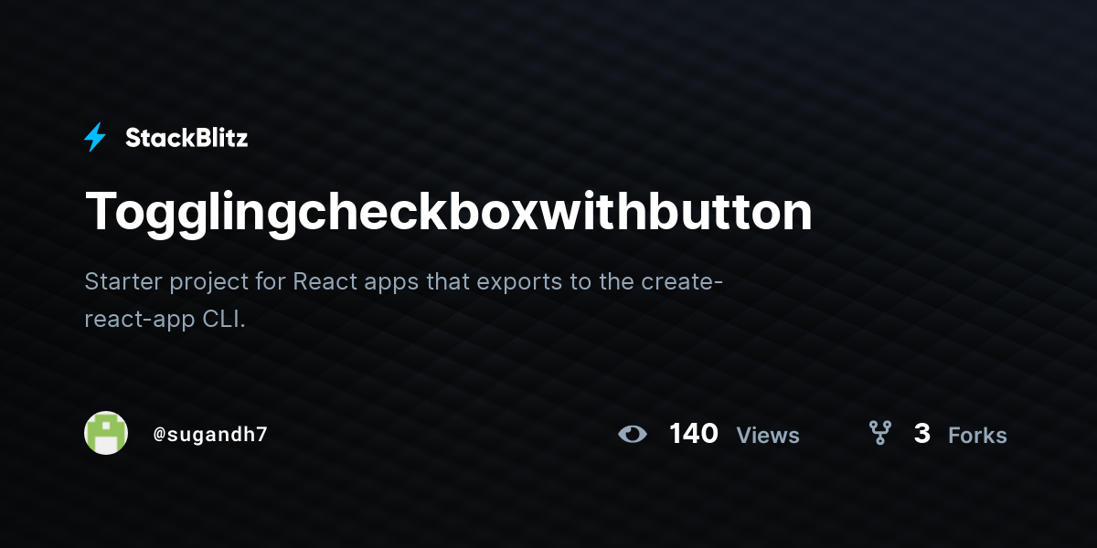 Togglingcheckboxwithbutton - StackBlitz