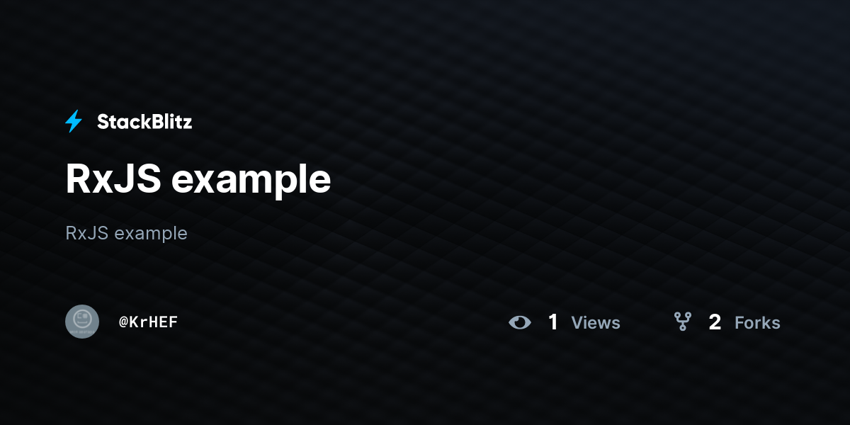 RxJS example - StackBlitz