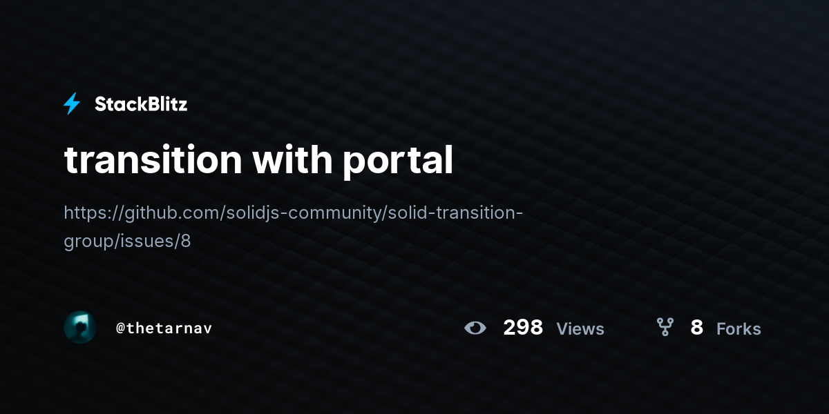 transition with portal - StackBlitz