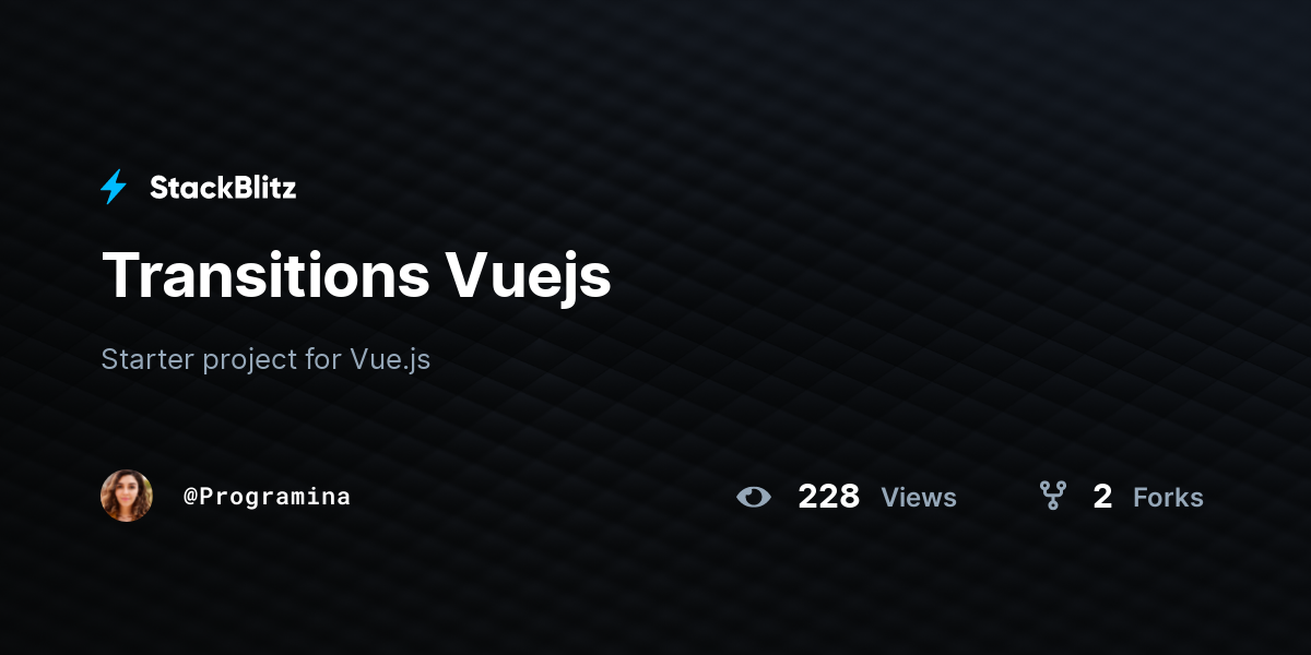 Transitions Vuejs - StackBlitz