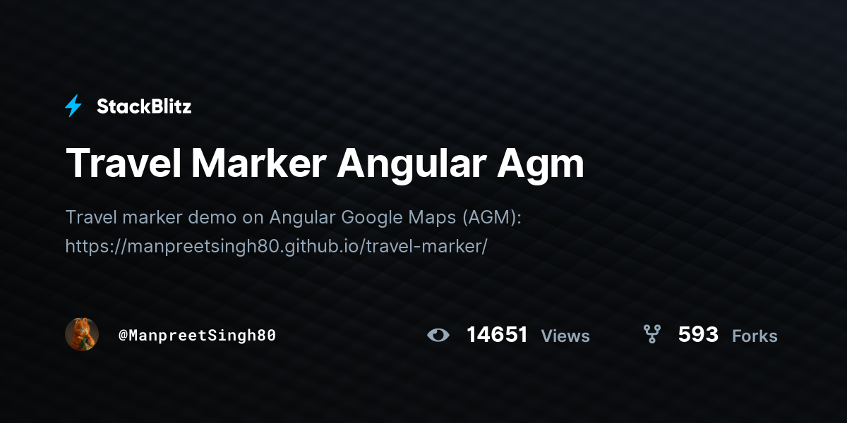 Travel Marker Angular Agm - StackBlitz