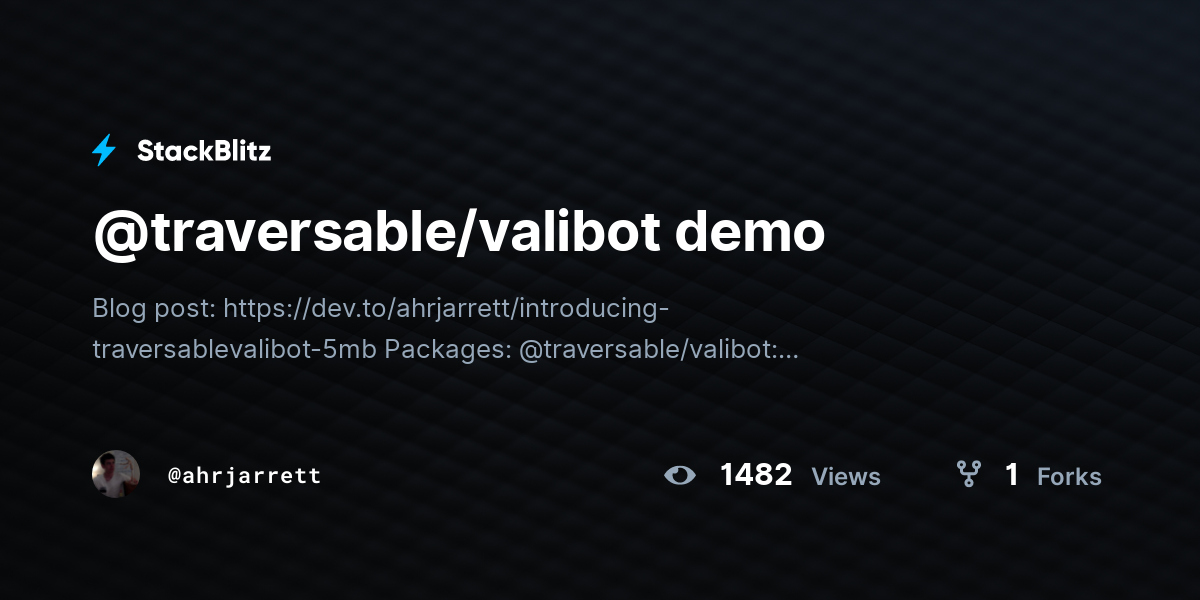 @traversable/valibot demo - StackBlitz