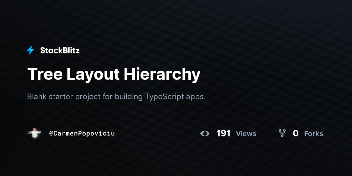 Tree Layout Hierarchy - StackBlitz