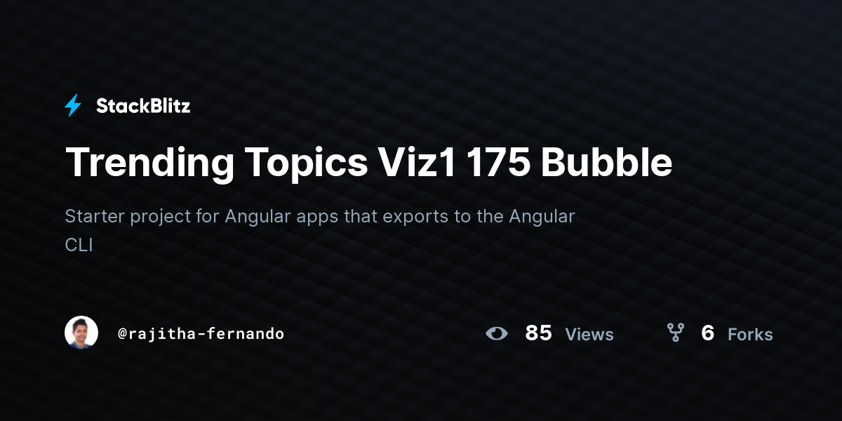 Trending Topics Viz1 175 Bubble - StackBlitz