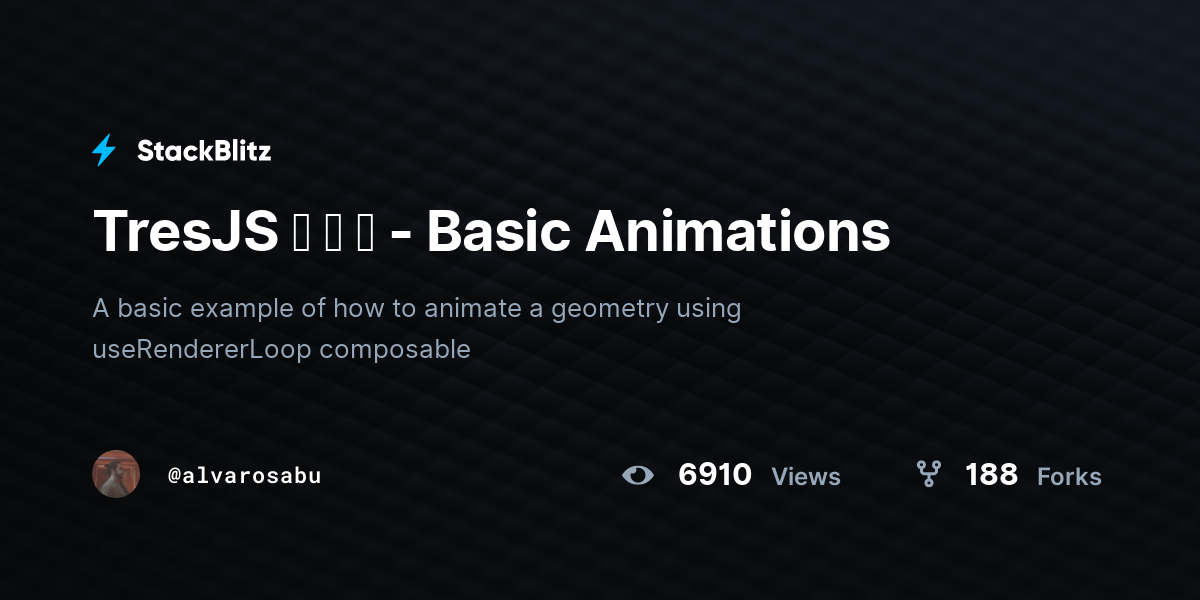 TresJS - Basic Animations - StackBlitz