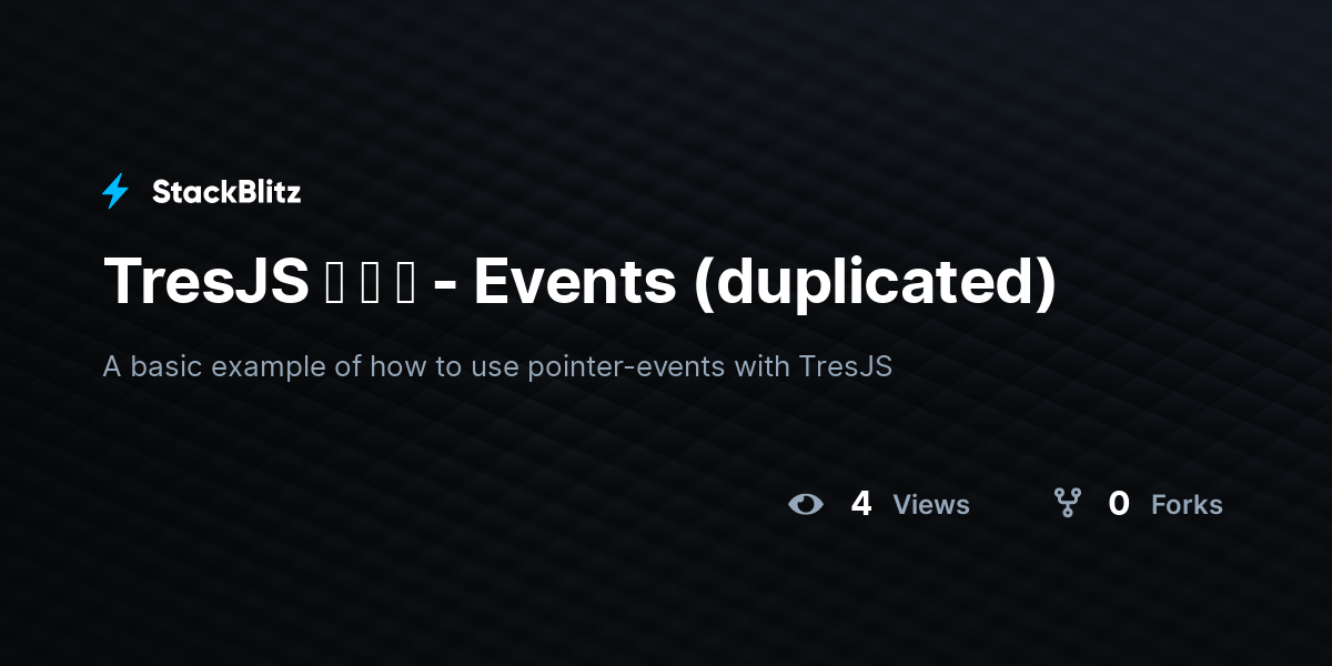 TresJS - Events (duplicated) - StackBlitz