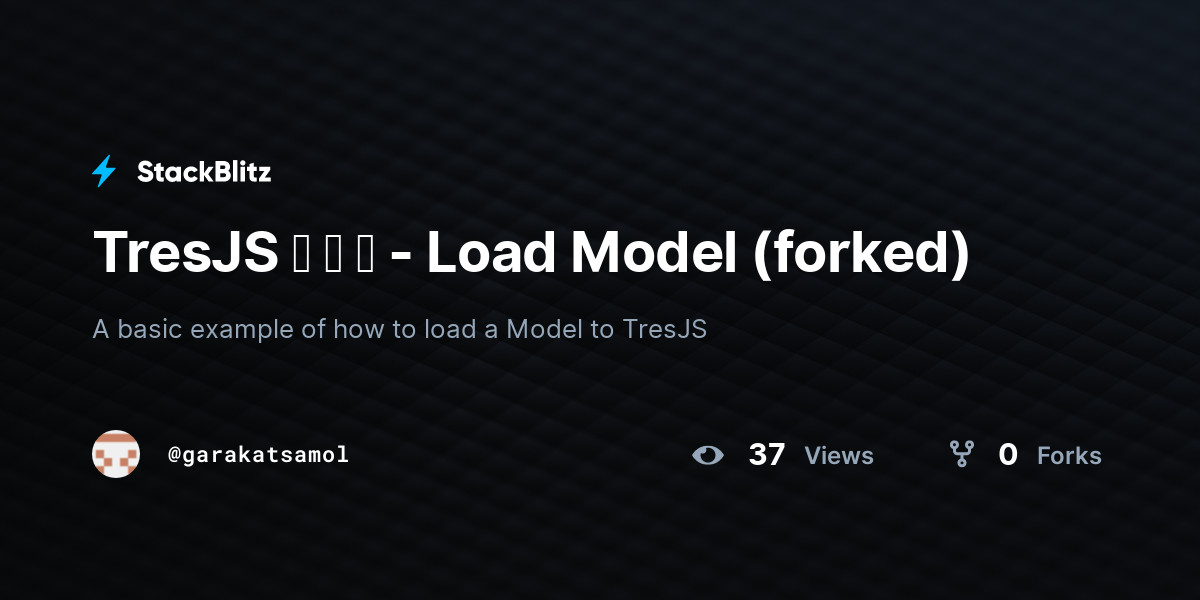 TresJS - Load Model (forked) - StackBlitz