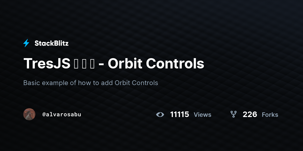 TresJS - Orbit Controls - StackBlitz
