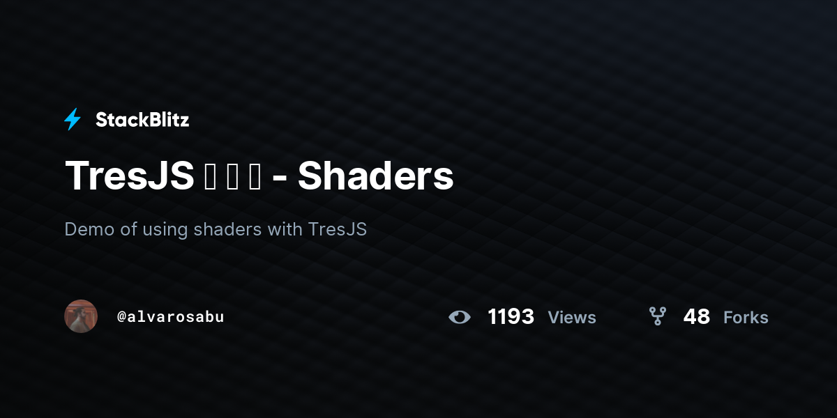 TresJS - Shaders - StackBlitz