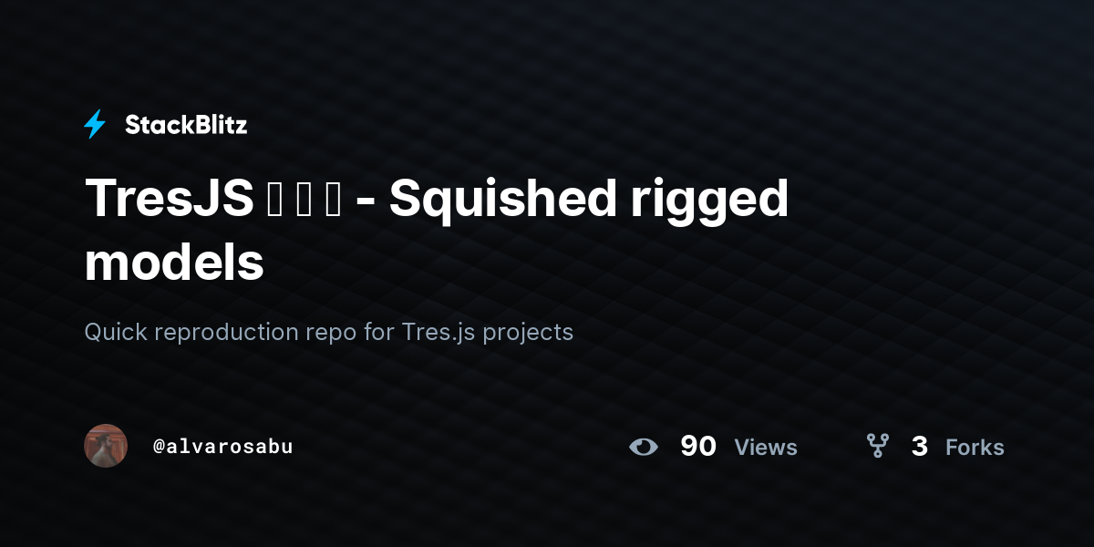 TresJS - Squished rigged models - StackBlitz