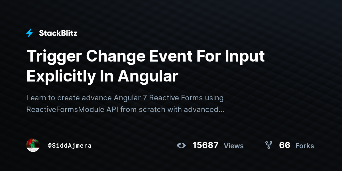 Trigger Change Event For Input Explicitly In Angular StackBlitz