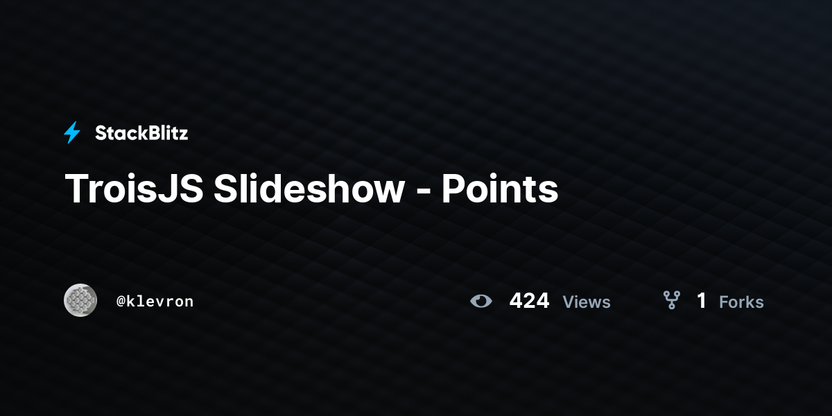 TroisJS Slideshow - Points - StackBlitz