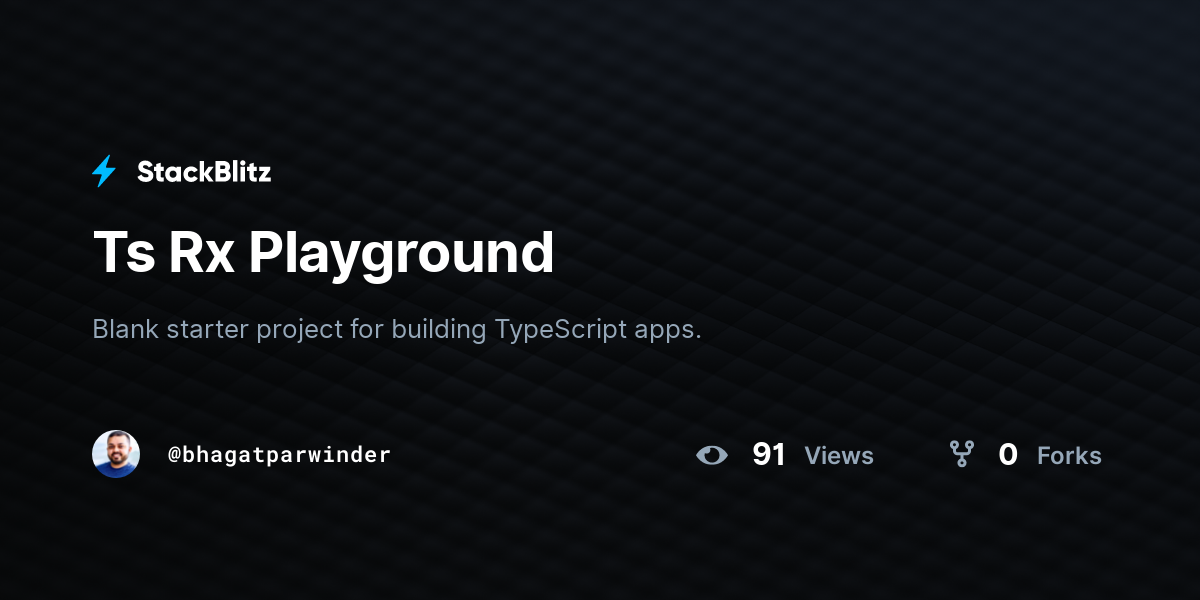 Ts Rx Playground - StackBlitz