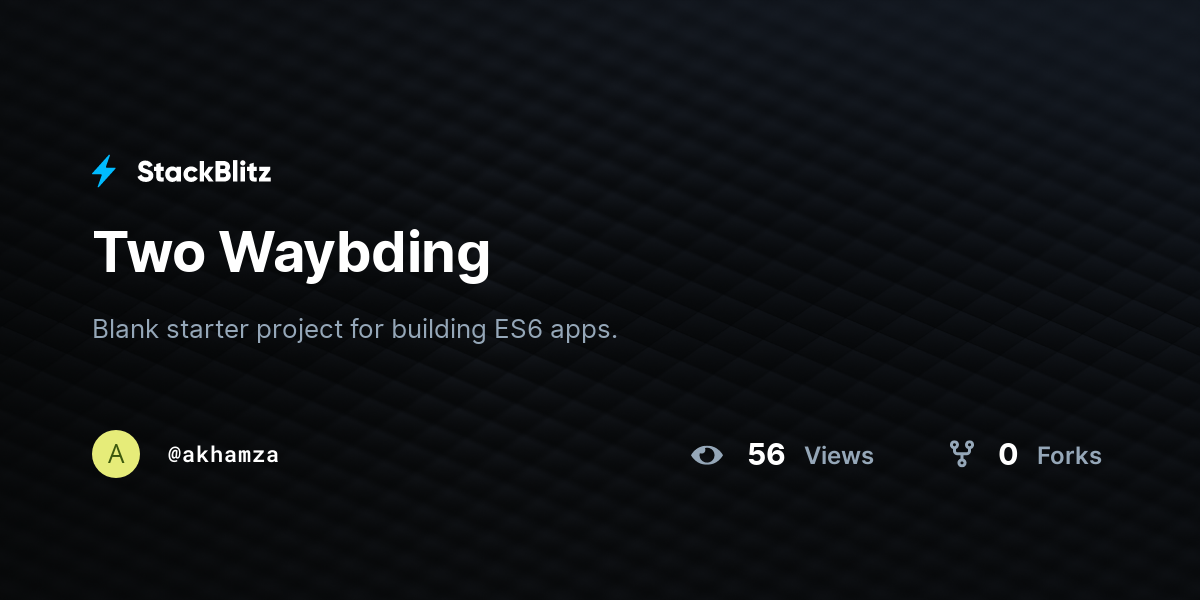 Two Waybding - StackBlitz