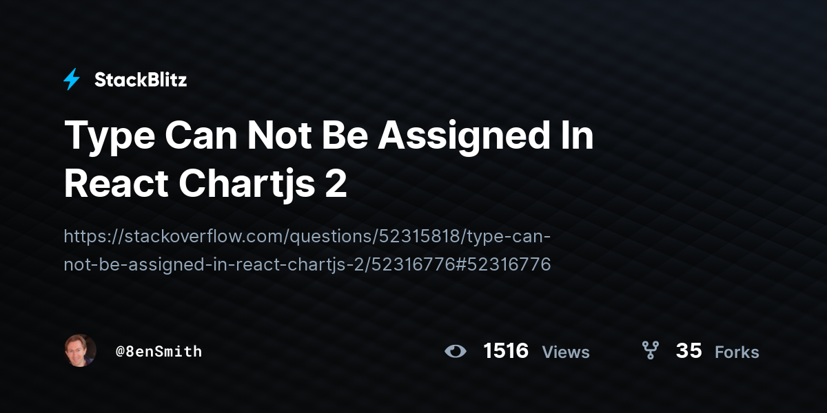 Type Can Not Be Assigned In React Chartjs 2 - StackBlitz