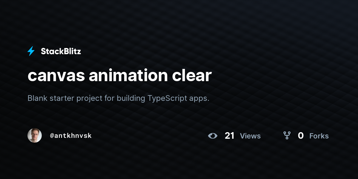 Canvas animation clear stackblitz