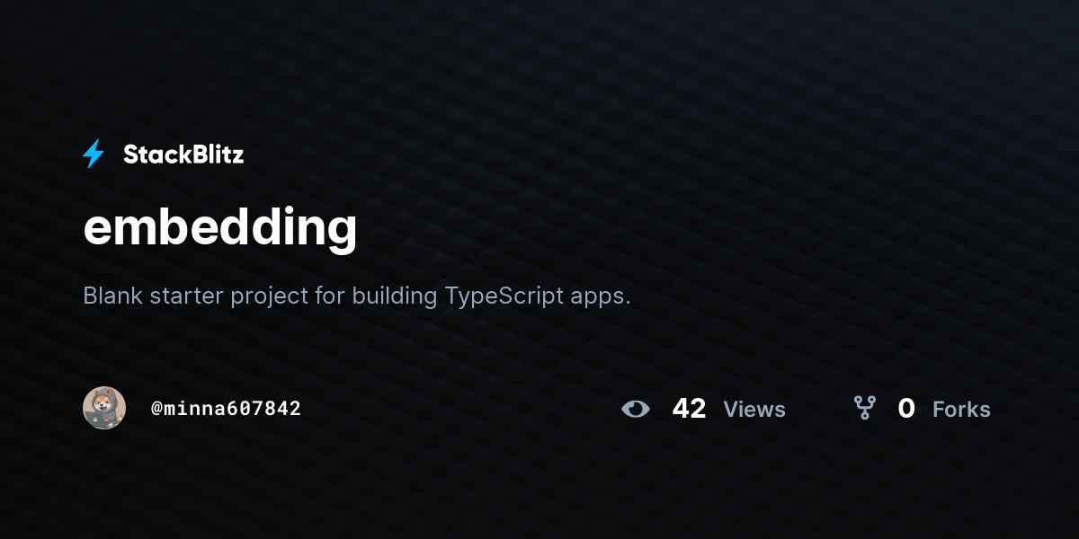 embedding - StackBlitz
