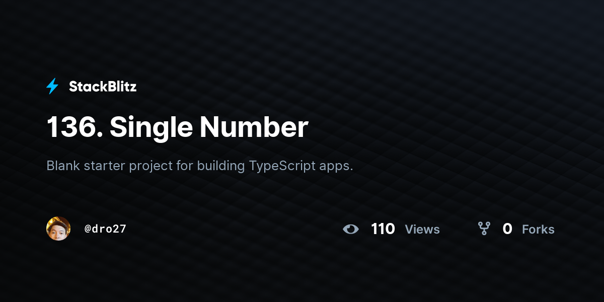 136. Single Number - StackBlitz