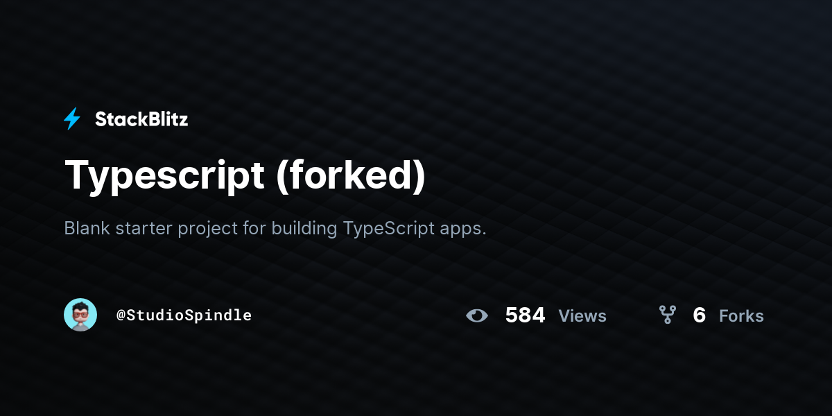 Typescript (forked) - StackBlitz