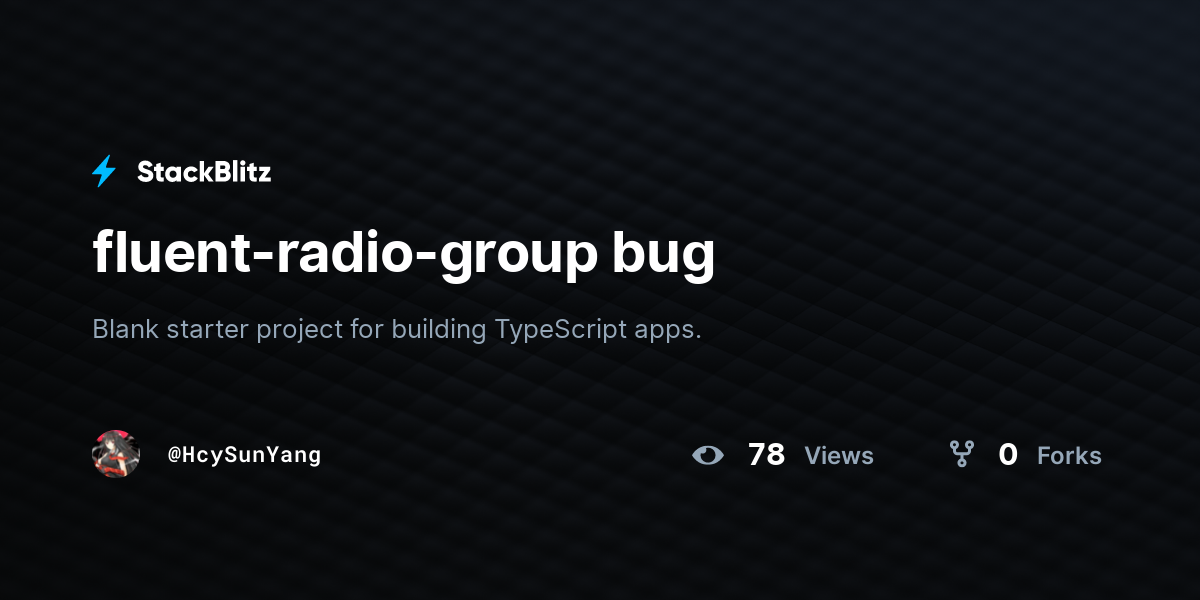 fluent-radio-group bug - StackBlitz