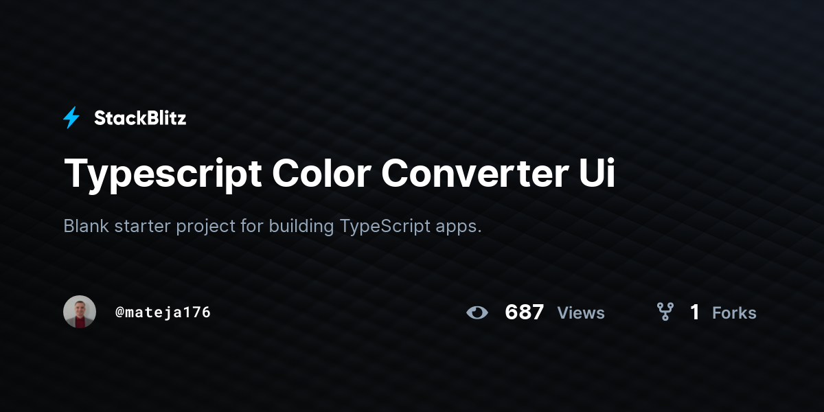 Typescript Color Converter Ui - StackBlitz