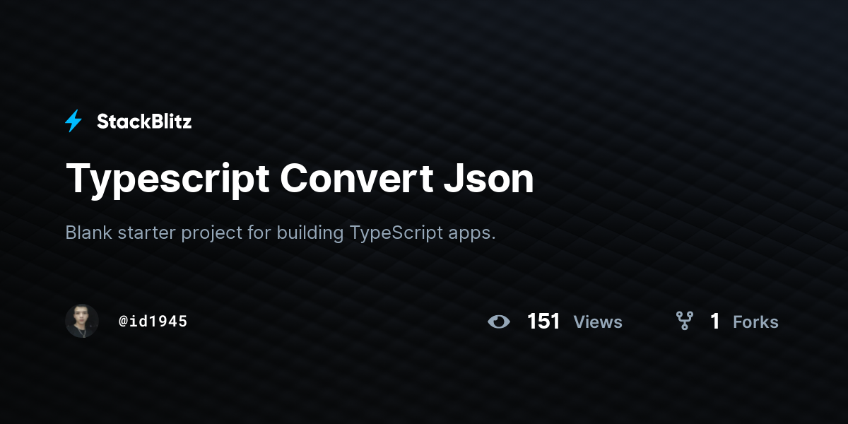 typescript-convert-json-stackblitz