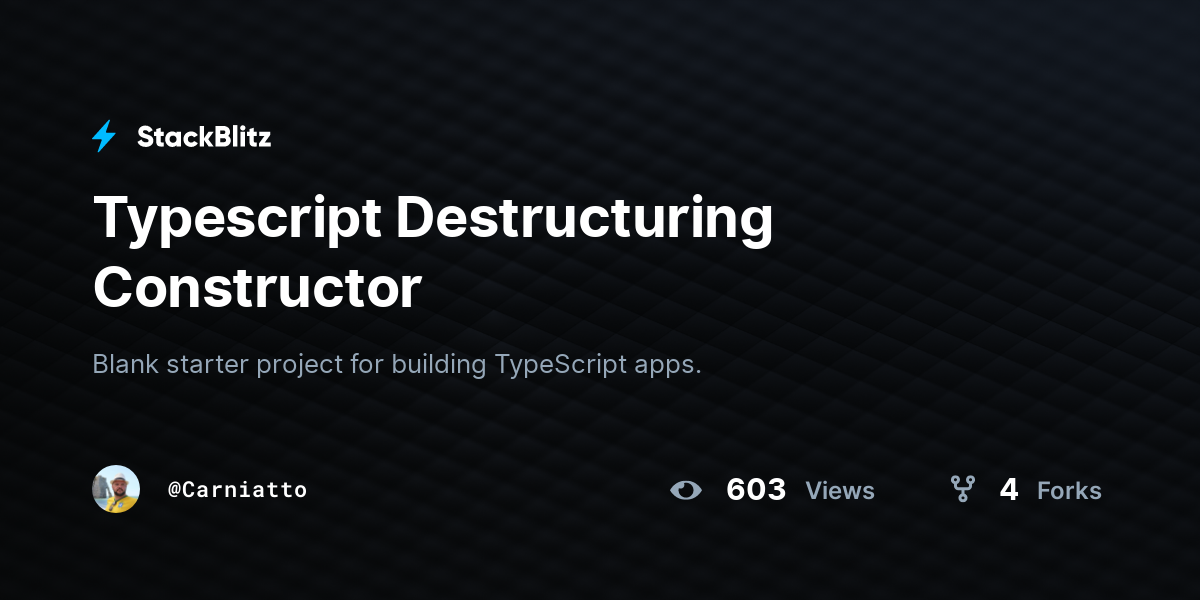 typescript destructuring assignment type