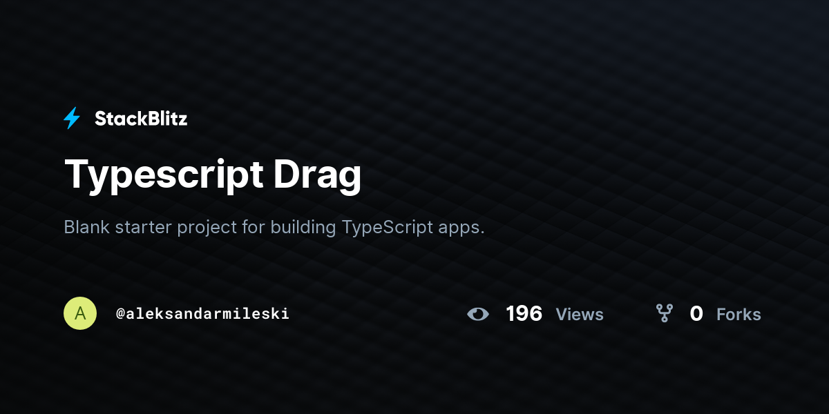 Typescript Drag - StackBlitz