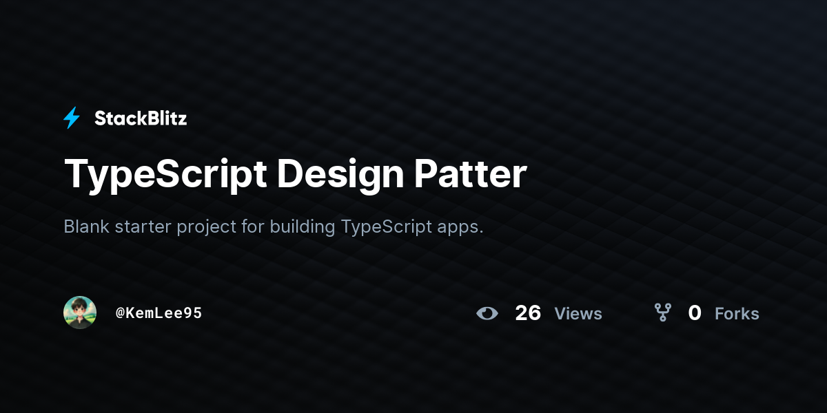 TypeScript Design Patter - StackBlitz