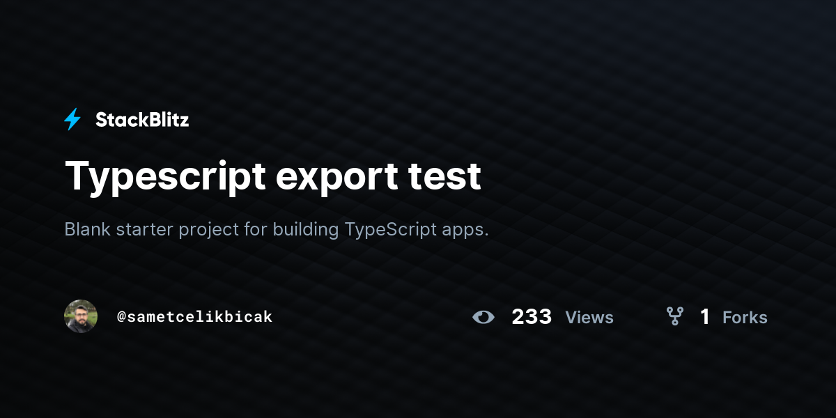 typescript-export-test-stackblitz