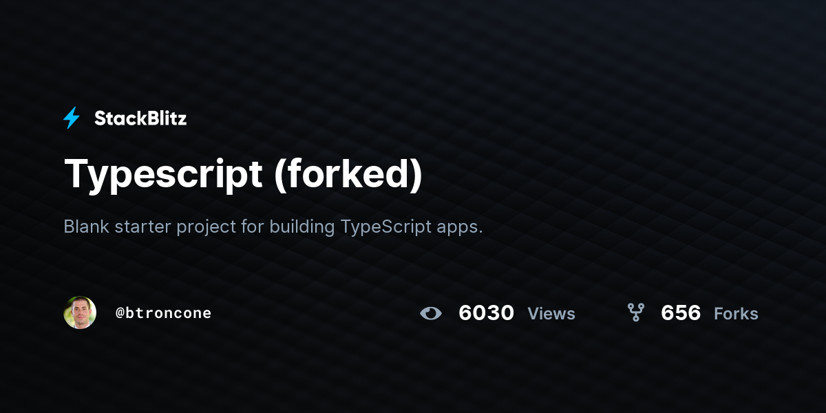 Typescript (forked) - StackBlitz