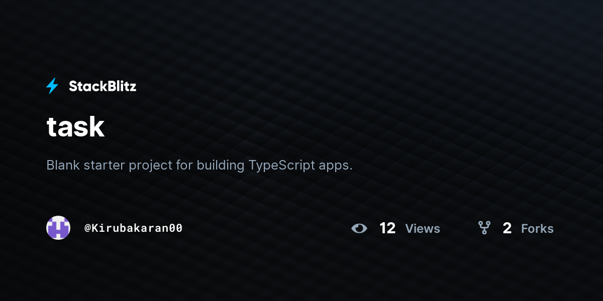 task - StackBlitz