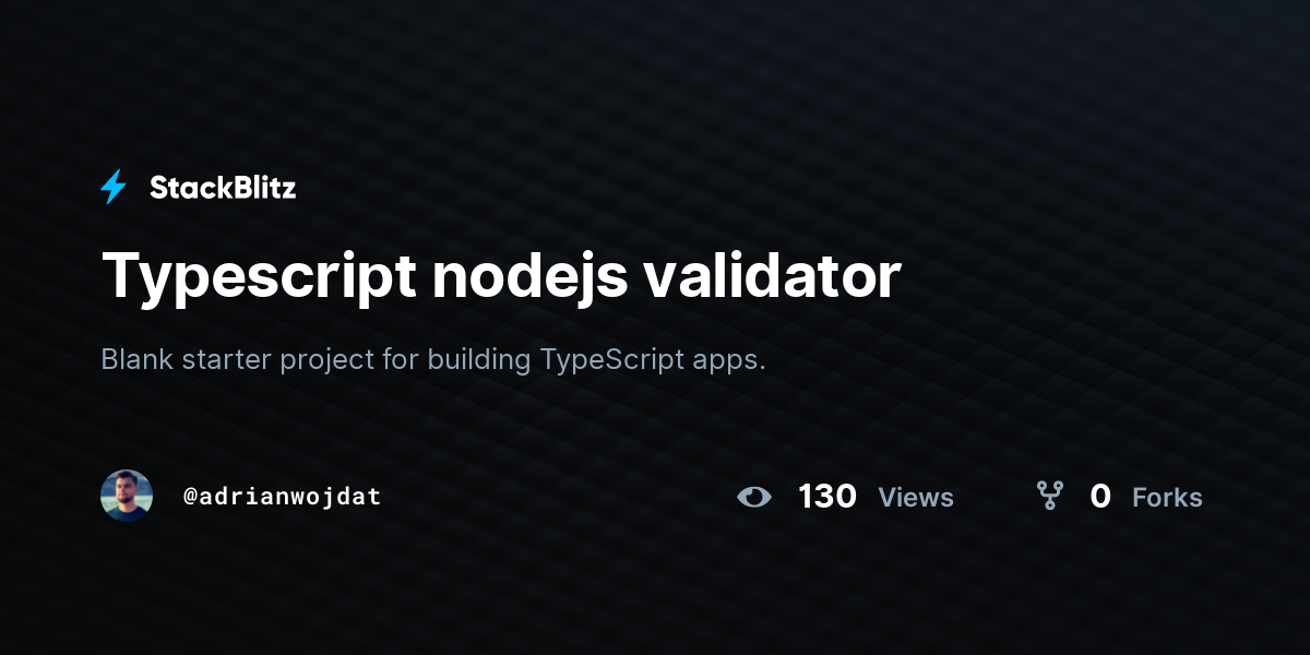 typescript-nodejs-validator-stackblitz