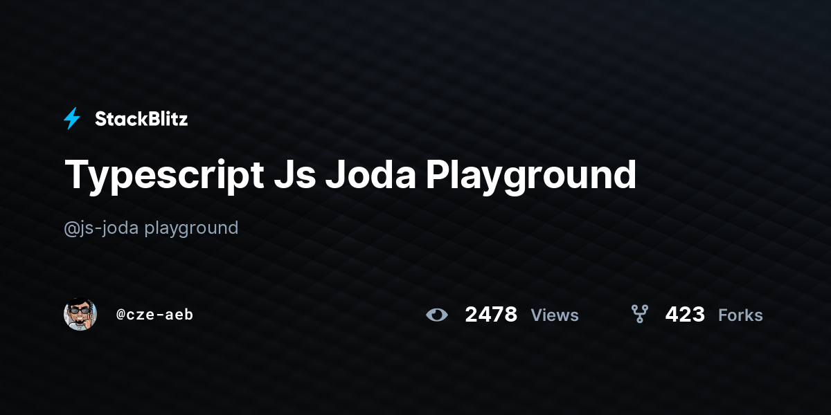 Typescript Js Joda Playground - StackBlitz