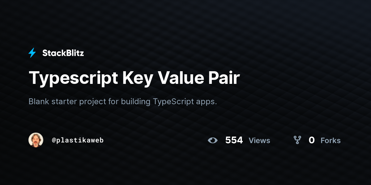 typescript-key-value-pair-stackblitz