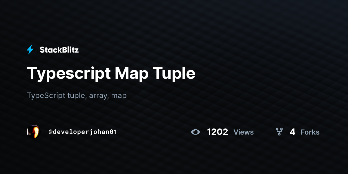 Typescript Map Tuple - StackBlitz