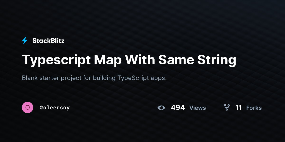 Typescript Map With Same String StackBlitz