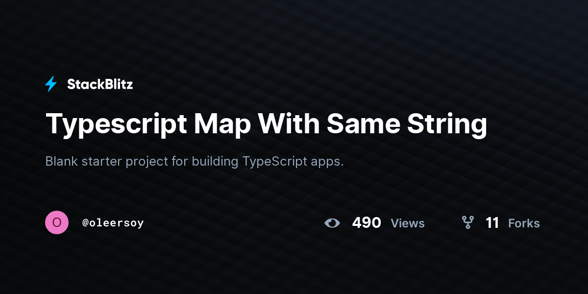 Typescript Map With Same String - StackBlitz