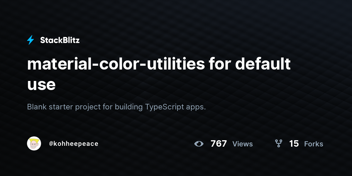 material-color-utilities for default use - StackBlitz